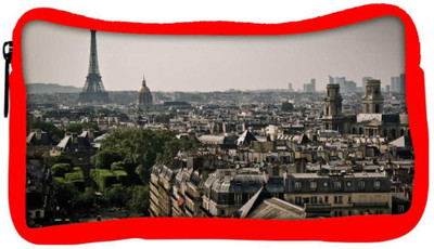 

Snoogg Eco Friendly Canvas Paris City Designer Student Pen Pencil Case Coin Purse Pouch Cosmetic Makeup Bag (RED) Pouch(Multicolor)