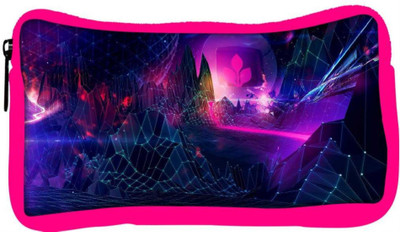 

Snoogg Eco Friendly Canvas Polygon Field Designer Student Pen Pencil Case Coin Purse Pouch Cosmetic Makeup Bag (PINK) Pouch(Multicolor)