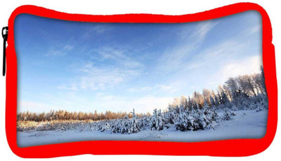 

Snoogg Eco Friendly Canvas Sunlight And Snow Designer Student Pen Pencil Case Coin Purse Pouch Cosmetic Makeup Bag (RED) Pouch(Multicolor)