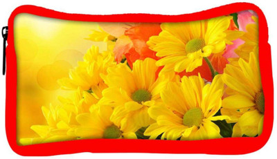 

Snoogg Eco Friendly Canvas Pink Flower Designer Student Pen Pencil Case Coin Purse Pouch Cosmetic Makeup Bag (RED) Pouch(Multicolor)
