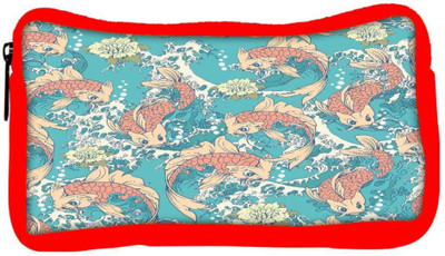 

Snoogg Eco Friendly Canvas Water Fish Designer Student Pen Pencil Case Coin Purse Pouch Cosmetic Makeup Bag (RED) Pouch(Multicolor)