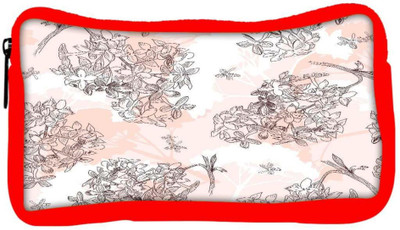 

Snoogg Eco Friendly Canvas Flower Tree Designer Student Pen Pencil Case Coin Purse Pouch Cosmetic Makeup Bag (RED) Pouch(Multicolor)