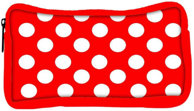 

Snoogg Eco Friendly Canvas Red Polka Dot Student Pen Pencil Case Coin Purse Pouch Cosmetic Makeup Bag (RED) Pouch(Multicolor)