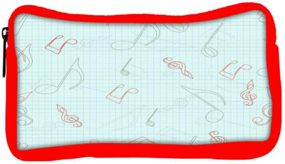 

Snoogg Eco Friendly Canvas Green Background Music Designer Student Pen Pencil Case Coin Purse Pouch Cosmetic Makeup Bag (RED) Pouch(Multicolor)