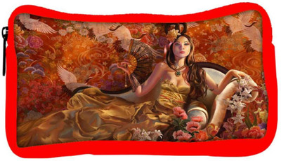 

Snoogg Eco Friendly Canvas Fantasy Girls Designer Student Pen Pencil Case Coin Purse Pouch Cosmetic Makeup Bag (RED) Pouch(Multicolor)