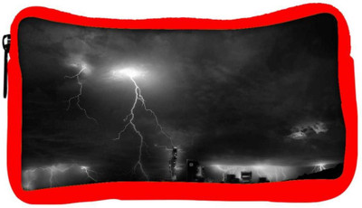 

Snoogg Eco Friendly Canvas Black Thunder Designer Student Pen Pencil Case Coin Purse Pouch Cosmetic Makeup Bag (RED) Pouch(Multicolor)