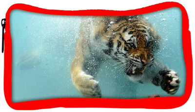 

Snoogg Eco Friendly Canvas Amazing Tiger Shark Designer Student Pen Pencil Case Coin Purse Pouch Cosmetic Makeup Bag (RED) Pouch(Multicolor)