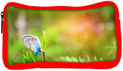 

Snoogg Eco Friendly Canvas Mixed Color Butterfly In Green Petal Designer Student Pen Pencil Case Coin Purse Pouch Cosmetic Makeup Bag (RED) Pouch(Multicolor)
