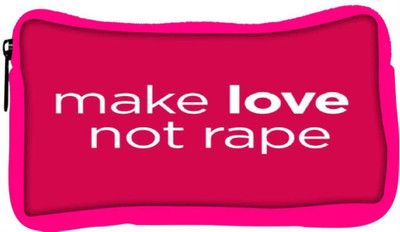 

Snoogg Eco Friendly Canvas Make Love Not Rape 2793 Student Pen Pencil Case Coin Purse Pouch Cosmetic Makeup Bag (PINK) Pouch(Multicolor)
