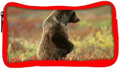 

Snoogg Eco Friendly Canvas Bear Watching Designer Student Pen Pencil Case Coin Purse Pouch Cosmetic Makeup Bag (RED) Pouch(Multicolor)