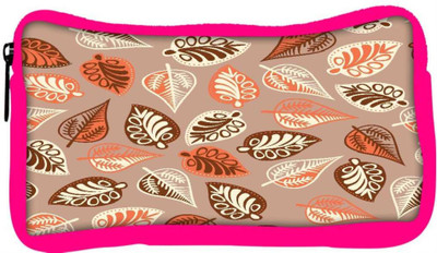 

Snoogg Eco Friendly Canvas Multicolor Leaves Designer Student Pen Pencil Case Coin Purse Pouch Cosmetic Makeup Bag (PINK) Pouch(Multicolor)