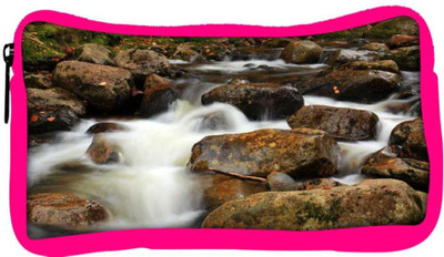 

Snoogg Eco Friendly Canvas White Water And Brown Stone Designer Student Pen Pencil Case Coin Purse Pouch Cosmetic Makeup Bag (PINK) Pouch(Multicolor)