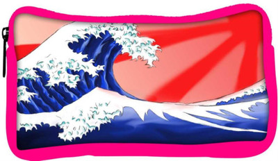 

Snoogg Eco Friendly Canvas Sea Waves Designer Student Pen Pencil Case Coin Purse Pouch Cosmetic Makeup Bag (PINK) Pouch(Multicolor)