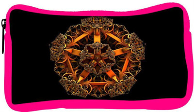 

Snoogg Eco Friendly Canvas Fractal Jewel Designer Student Pen Pencil Case Coin Purse Pouch Cosmetic Makeup Bag (PINK) Pouch(Multicolor)