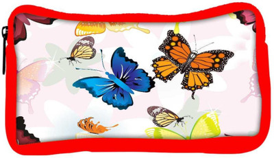 

Snoogg Eco Friendly Canvas Abstract Butterflies Pattern Design Designer Student Pen Pencil Case Coin Purse Pouch Cosmetic Makeup Bag (RED) Pouch(Multicolor)