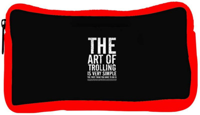 

Snoogg Eco Friendly Canvas The Art Of Trolling Designer Student Pen Pencil Case Coin Purse Pouch Cosmetic Makeup Bag (RED) Pouch(Multicolor)