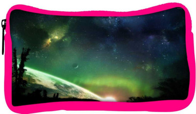 

Snoogg Eco Friendly Canvas Viewing Galaxy And Stars Designer Student Pen Pencil Case Coin Purse Pouch Cosmetic Makeup Bag (PINK) Pouch(Multicolor)