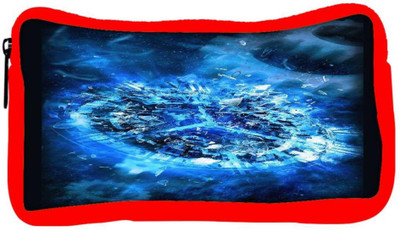 

Snoogg Eco Friendly Canvas Shattered Clock 2693 Student Pen Pencil Case Coin Purse Pouch Cosmetic Makeup Bag (RED) Pouch(Multicolor)