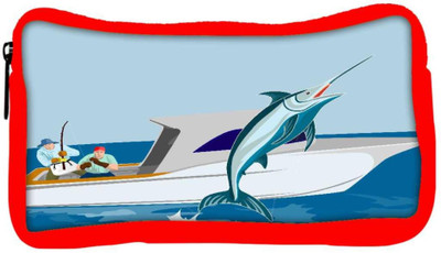 

Snoogg Eco Friendly Canvas Blue Marlin Fish Jumping Retro Student Pen Pencil Case Coin Purse Pouch Cosmetic Makeup Bag (RED) Pouch(Multicolor)