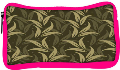 

Snoogg Eco Friendly Canvas Green Leaves Designer Student Pen Pencil Case Coin Purse Pouch Cosmetic Makeup Bag (PINK) Pouch(Multicolor)