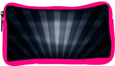 

Snoogg Eco Friendly Canvas Black And Grey Strips Designer Student Pen Pencil Case Coin Purse Pouch Cosmetic Makeup Bag (PINK) Pouch(Multicolor)