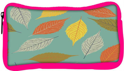 

Snoogg Eco Friendly Canvas Colorful Leaves Designer Student Pen Pencil Case Coin Purse Pouch Cosmetic Makeup Bag (PINK) Pouch(Multicolor)