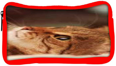 

Snoogg Eco Friendly Canvas Cute Kitty Designer Student Pen Pencil Case Coin Purse Pouch Cosmetic Makeup Bag (RED) Pouch(Multicolor)