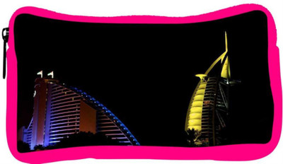 

Snoogg Eco Friendly Canvas Legendary Buildings Designer Student Pen Pencil Case Coin Purse Pouch Cosmetic Makeup Bag (PINK) Pouch(Multicolor)