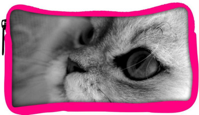 

Snoogg Eco Friendly Canvas Garcya Cat Eye Designer Student Pen Pencil Case Coin Purse Pouch Cosmetic Makeup Bag (PINK) Pouch(Multicolor)