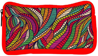

Snoogg Eco Friendly Canvas Seamless Abstract Hand Drawn Waves Pattern Student Pen Pencil Case Coin Purse Pouch Cosmetic Makeup Bag (RED) Pouch(Multicolor)