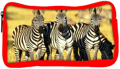 

Snoogg Eco Friendly Canvas Group Of Zebra Designer Student Pen Pencil Case Coin Purse Pouch Cosmetic Makeup Bag (RED) Pouch(Multicolor)