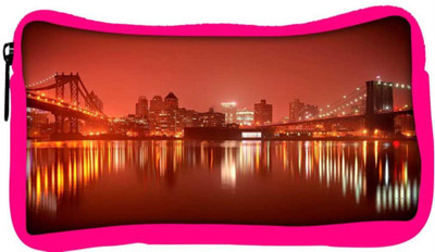 

Snoogg Eco Friendly Canvas Brooklyn Red Cityscape Designer Student Pen Pencil Case Coin Purse Pouch Cosmetic Makeup Bag (PINK) Pouch(Multicolor)