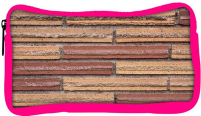 

Snoogg Eco Friendly Canvas Wall Bricks Designer Student Pen Pencil Case Coin Purse Pouch Cosmetic Makeup Bag (PINK) Pouch(Multicolor)