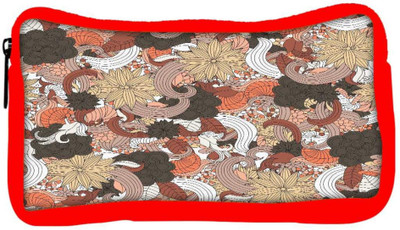 

Snoogg Eco Friendly Canvas Mixed Flower Pattern Designer Student Pen Pencil Case Coin Purse Pouch Cosmetic Makeup Bag (RED) Pouch(Multicolor)
