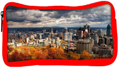 

Snoogg Eco Friendly Canvas Autumn Cityscapes Designer Student Pen Pencil Case Coin Purse Pouch Cosmetic Makeup Bag (RED) Pouch(Multicolor)