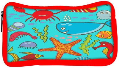

Snoogg Eco Friendly Canvas Colorful Fishes Designer Student Pen Pencil Case Coin Purse Pouch Cosmetic Makeup Bag (RED) Pouch(Multicolor)