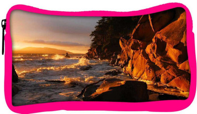

Snoogg Eco Friendly Canvas Rocks On The Sea Waves Designer Student Pen Pencil Case Coin Purse Pouch Cosmetic Makeup Bag (PINK) Pouch(Multicolor)