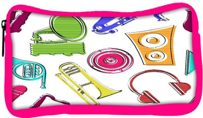 

Snoogg Eco Friendly Canvas Colorful Music Set Designer Student Pen Pencil Case Coin Purse Pouch Cosmetic Makeup Bag (PINK) Pouch(Multicolor)
