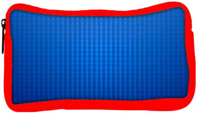 

Snoogg Eco Friendly Canvas Checks Blue Pattern Design Designer Student Pen Pencil Case Coin Purse Pouch Cosmetic Makeup Bag (RED) Pouch(Multicolor)