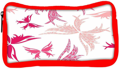 

Snoogg Eco Friendly Canvas Big Unique Butterfly White Pattern Designer Student Pen Pencil Case Coin Purse Pouch Cosmetic Makeup Bag (RED) Pouch(Multicolor)