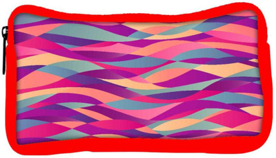 

Snoogg Eco Friendly Canvas Mosaic Abstract Wave Background Colorful Abstract Hand Drawn Pattern Student Pen Pencil Case Coin Purse Pouch Cosmetic Makeup Bag (RED) Pouch(Multicolor)