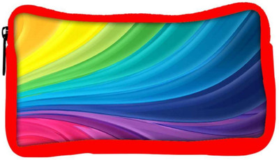 

Snoogg Eco Friendly Canvas Abstract Rainbow Flow Designer Student Pen Pencil Case Coin Purse Pouch Cosmetic Makeup Bag (RED) Pouch(Multicolor)