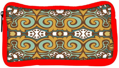 

Snoogg Eco Friendly Canvas Multicolor Pattern Designer Student Pen Pencil Case Coin Purse Pouch Cosmetic Makeup Bag (RED) Pouch(Multicolor)