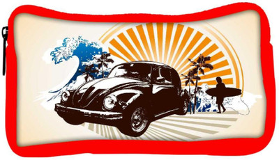 

Snoogg Eco Friendly Canvas Vintage Car Designer Student Pen Pencil Case Coin Purse Pouch Cosmetic Makeup Bag (RED) Pouch(Multicolor)