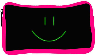 

Snoogg Eco Friendly Canvas Smiley Face Minimalistic Designer Student Pen Pencil Case Coin Purse Pouch Cosmetic Makeup Bag (PINK) Pouch(Multicolor)