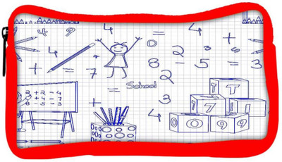 

Snoogg Eco Friendly Canvas Mathematics Designer Student Pen Pencil Case Coin Purse Pouch Cosmetic Makeup Bag (RED) Pouch(Multicolor)