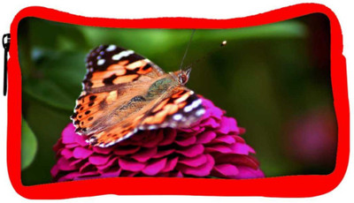 

Snoogg Eco Friendly Canvas Butterfly In Pink Flower Designer Student Pen Pencil Case Coin Purse Pouch Cosmetic Makeup Bag (RED) Pouch(Multicolor)