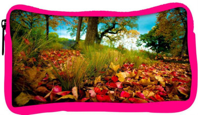 

Snoogg Eco Friendly Canvas Dry Leaves On Ground Designer Student Pen Pencil Case Coin Purse Pouch Cosmetic Makeup Bag (PINK) Pouch(Multicolor)
