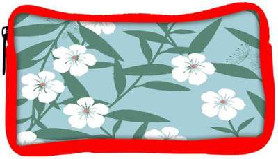 

Snoogg Eco Friendly Canvas White Flower And Green Designer Student Pen Pencil Case Coin Purse Pouch Cosmetic Makeup Bag (RED) Pouch(Multicolor)