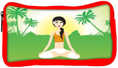 

Snoogg Eco Friendly Canvas Female Doing Yoga On Green Invirement Student Pen Pencil Case Coin Purse Pouch Cosmetic Makeup Bag (RED) Pouch(Multicolor)